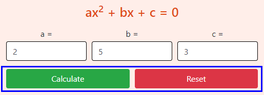 solve quadratic equation calculator