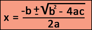 Quadratic Equation Formula